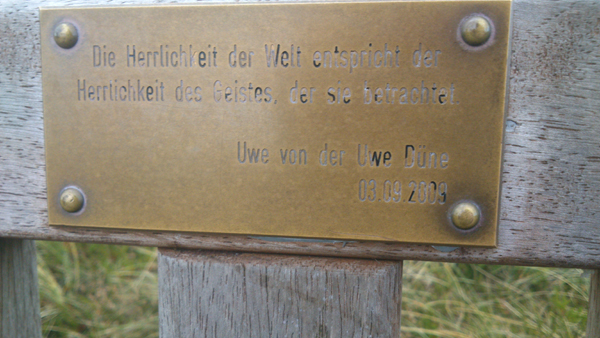 ein Schild - von Inez 2013 entdeckt